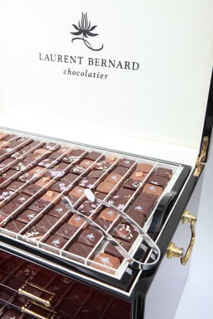 A display of Laurent Bernard's chocolates