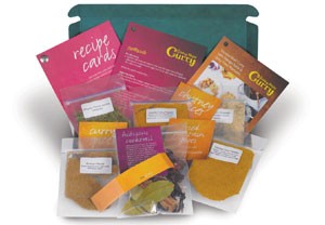 Curry recipe kits from Wish.co.uk