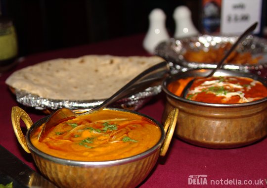 Indian food on a table