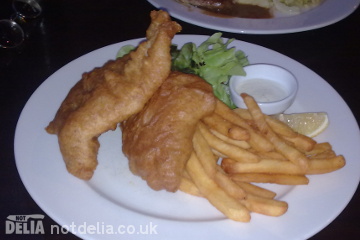 A serving of fish and chips from Mulligan's, Pattaya